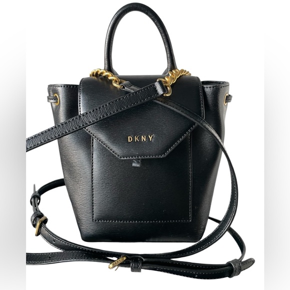 Dkny Handbags - DKNY Black Leather Mini Backpack